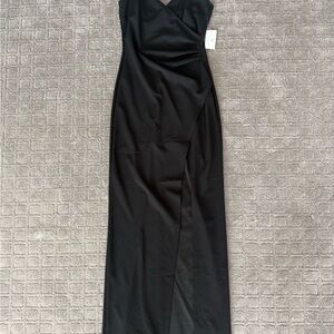 Wildfox Black Sleeveless Wrap-Front Maxi Dress